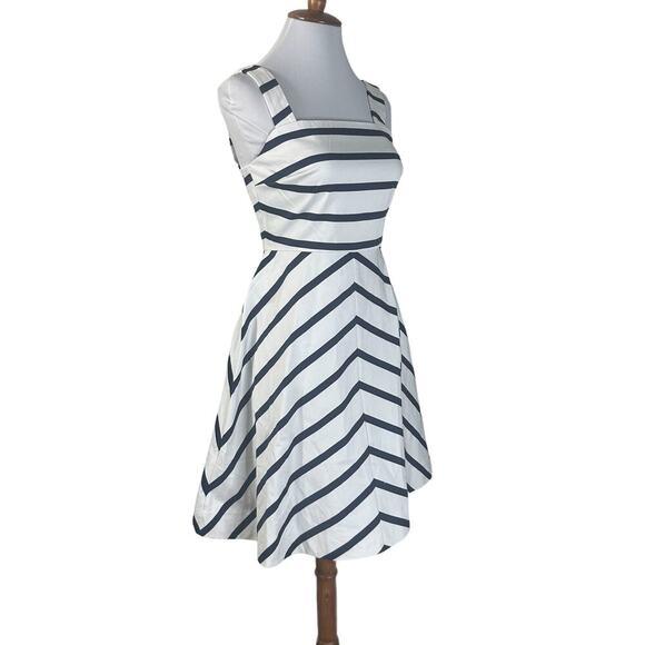 NWT Draper James Blue Nautical Striped Zoe A Line Dress 0 - Picture 4 of 8